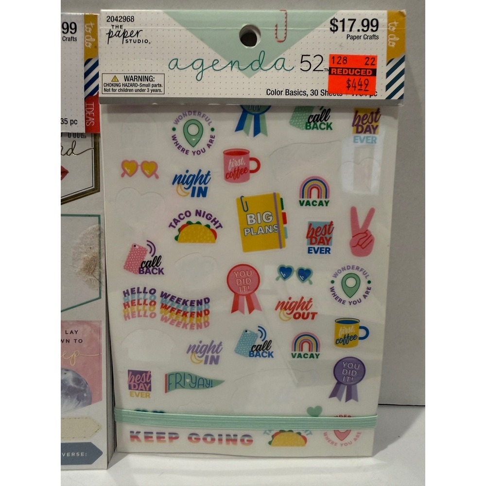 The Paper Studio Agenda 52 Planner Stickers 5 Packs Faith Mom Life *few missing* - Picture 5 of 6